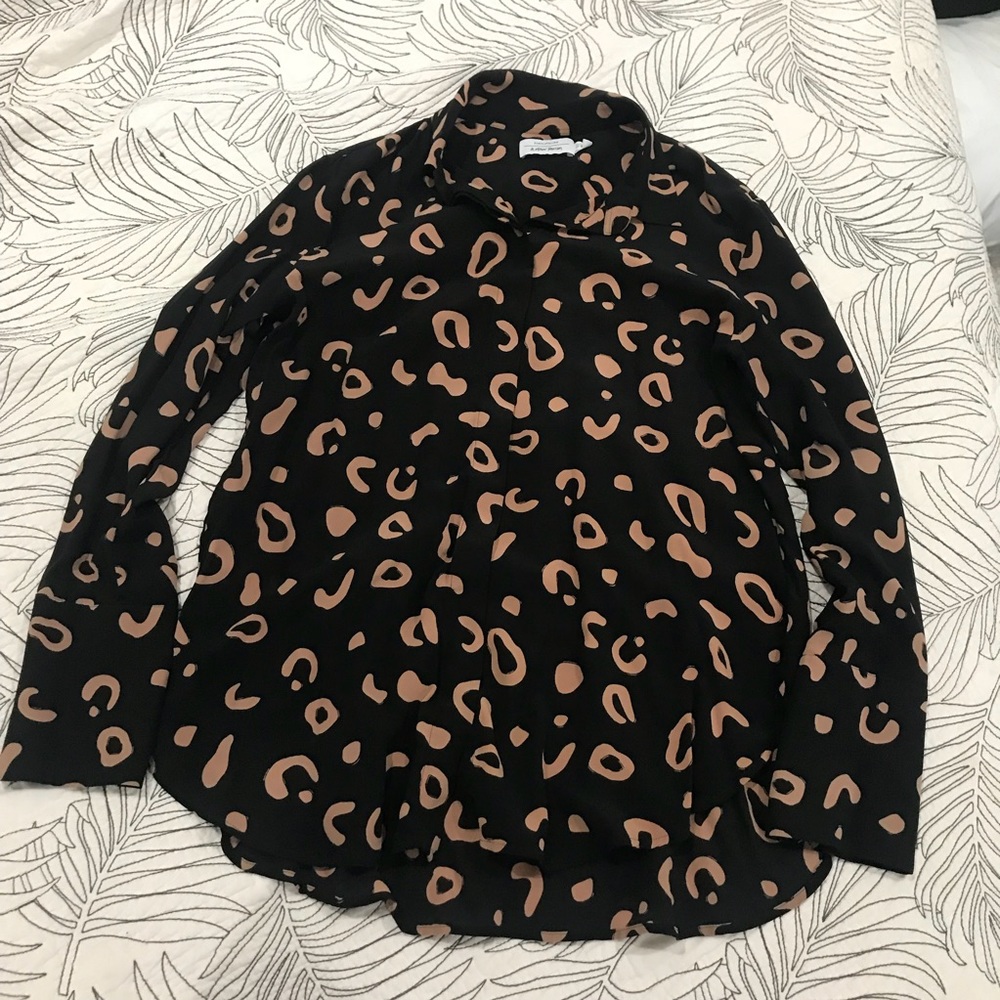 & other stories silk button up shirt